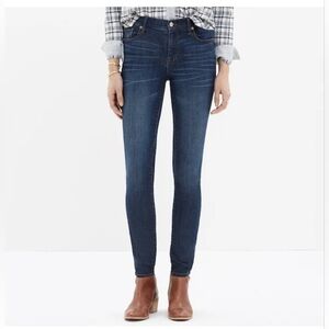 Madewell 9" High-Rise Dark Wash Skinny Jeans Nwot